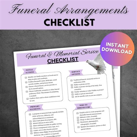Cremation funeral checklist.  Cremation planning by itself is a reasonably straightforward ...
