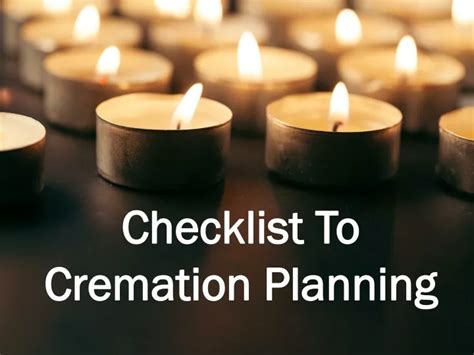 Cremation planning checklist
