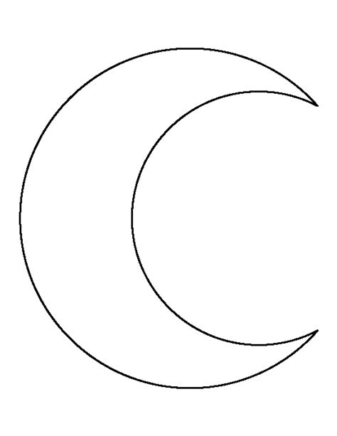 Crescent Moon Template Printable