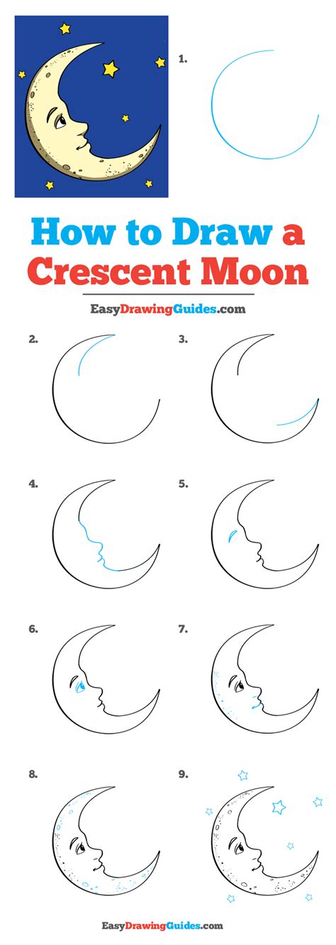 Cresent Moon Drawing How to draw a crescent moon for beginners