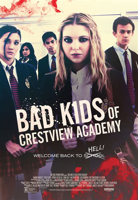 Crestview movies. Bad Kids of Crestview Academy: Directed by Ben Browder. With Samantha Hanratty, Colby Arps, Sophia Ali, Erika Daly. 5 high school students get Saturday detention. One tries to find her sister's killer. When hit by a computer virus, the school goes on lockdown and the killing continues. 