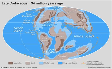 Apr 15, 2014 · The Cretaceous , derived from the Latin “creta” (chalk), usually abbreviated K for its German translation Kreide (chalk), is a geologic period and system from circa 145 ± 4 to 66 million years (Ma) ago. In the geologic timescale, the Cretaceous follows the Jurassic period and is followed by the Paleogene period of the Cenozoic era. . 