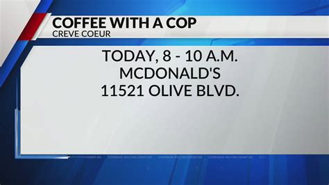 Creve Coeur McDonald's hosting 'Coffee with a cop' event today