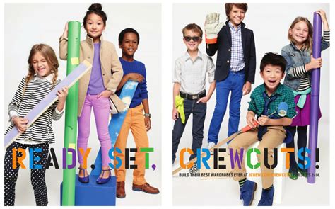 Crewcuts. Crewcuts is the J Crew childrenswear range known for bold colours, prints and embellishments which are fun for everyday or special occasions. Crewcuts also has a great range of shoes, swimwear, and rainwear. J Crew is an American brand, designed in New York City and made with the best fabrics from all over the world. 
