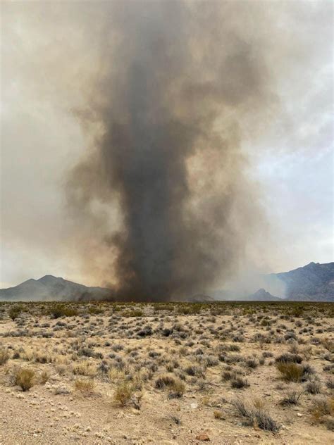 Crews are battling ‘fire whirls’ in California’s Mojave Desert