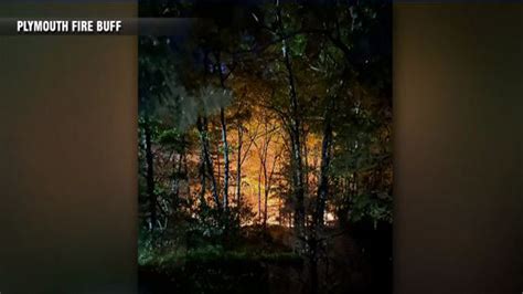 Crews battle brush fire in Plymouth as dry, windy conditions persist
