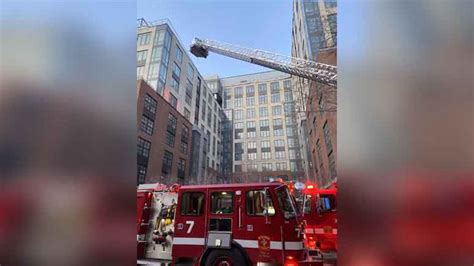 Crews battle fire at hotel in Boston