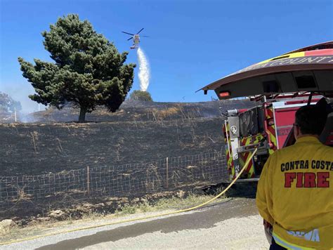 Crews battling vegetation fire in Alhambra Valley