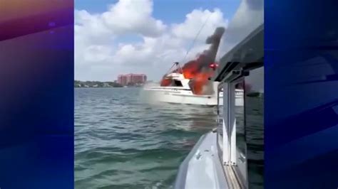 Crews put out boat fire near Coral Gables Waterway in Biscayne Bay