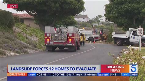 Crews remain on scene after 12 homes damaged in landslide in Rolling Hills Estates
