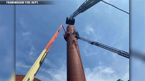 Crews rescue construction worker stuck on lift in Framingham