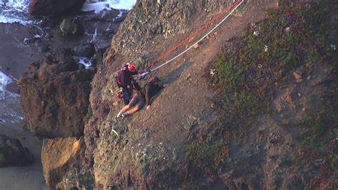 Crews rescue person injured in fall at San Francisco beach