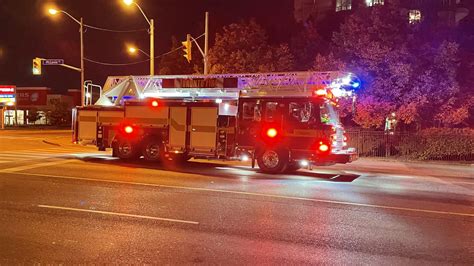 Crews rescue person trapped on balcony in Scarborough high-rise fire