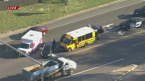Crews respond to Cahokia Heights crash between school bus and car