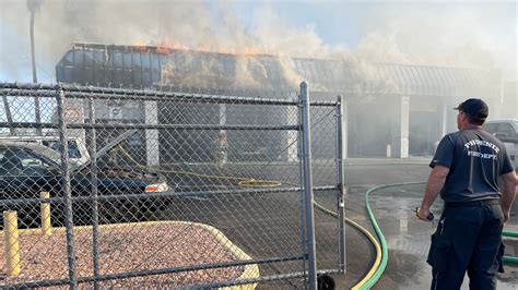 Crews respond to fire at auto shop in Bridgewater 