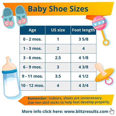 Crib Shoes Size Chart