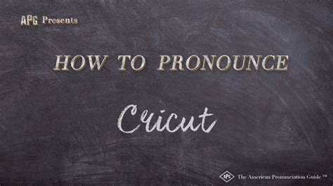 Cricut pronounced. This is a satire channel. This is a satire channel. How to pronounce the word cricut. Subscribe for more pronunciation videos. 