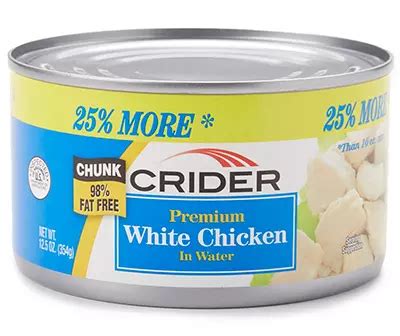 Crider Premium White Chicken, 12.5 Oz. Big Lots