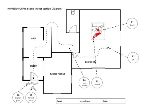 Crime Scene Diagram EdrawMax Template