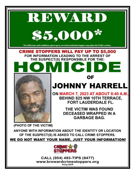 Crime Stoppers offers up to $5,000 reward for information on Johnny Harrell’s homicide