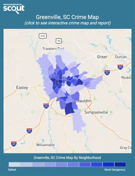 The southwest part of Greenville County has fewer cases of crim