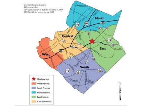 The previous month crime map in Gwinnett County,