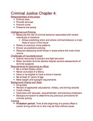 Criminal Justice CH 4, 5, & 6 Flashcards Quizlet