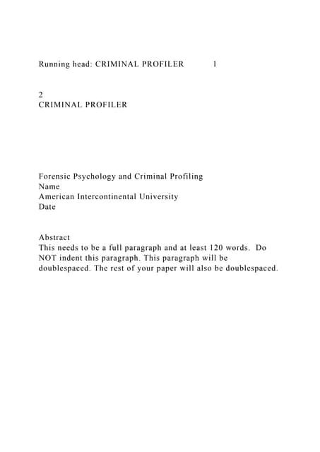 Criminal Profiling docx