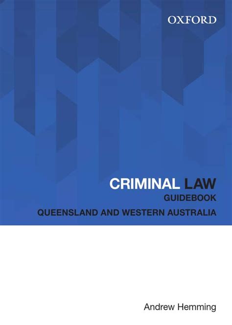 Criminal law guidebook queensland and western australia. - Hombre en fuga un gloria y tragedia de marco pantani coleccion pasion.