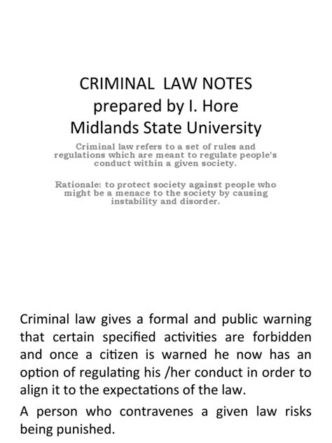 Criminal law notes llb pdf.  In each chapter of the module guide you will be ...