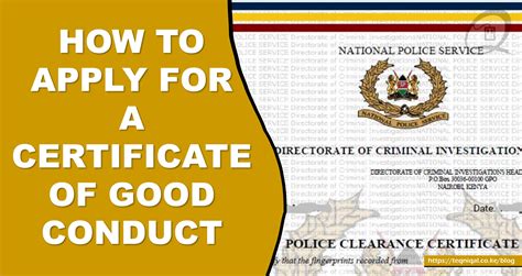 Criminal record document.  Official Certificates of Good Conduct are pub...