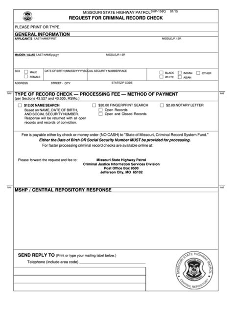 Criminal record form pdf.  Use Adobe Reader to view forms.  Visit the for...