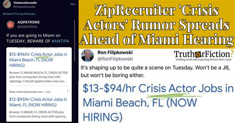 Crisis actor jobs miami. 6 Crisis Actor Jobs in Miami Beach, FL Senior Vice President, Reputation and Crisis Management Interdependence Miami, FL Quick Apply Full-Time Acting as a trusted advisor to C-Suite and other senior level clients; Leading large client engagements and developing / implementing crisis communications plans and supporting materials; Staying ... 
