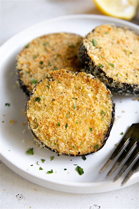 Crispy Baked Eggplant Recipe - The Forked Spoon