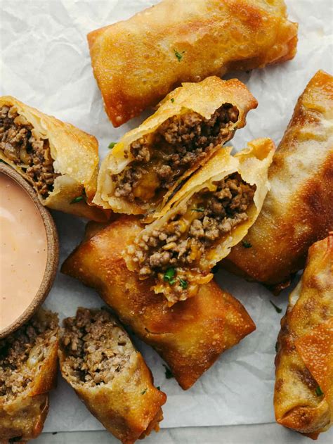 Crispy Cheeseburger Egg Rolls Recipe - Recipes.net