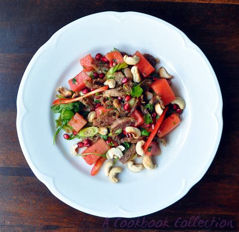 Crispy Duck and Watermelon Salad - A Cookbook Collection