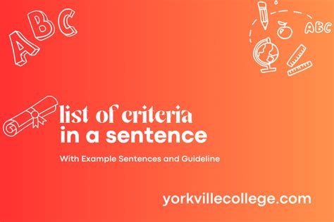 Criteria: In a Sentence – WORDS IN A SENTENCE