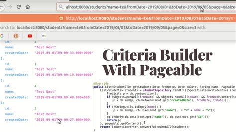 Criteria Builder Query based on conditions Spring Boot YouTube