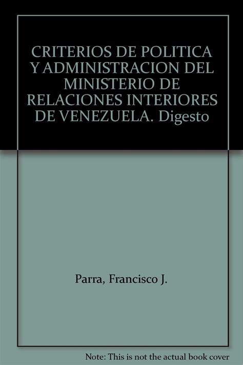 Criterios de política y administración del ministerio de relaciones interiores de venezuela. - Manual de la placa base acer 8i945ae.