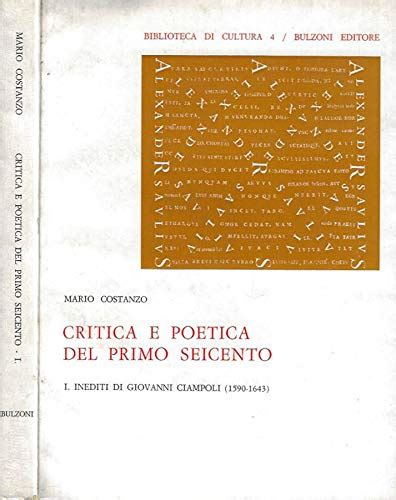 Critica e poetica del primo seicento. - The scofflaw magician the artifactor book 3.