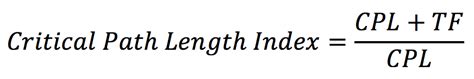 Critical path length.  The Critical Path Length Index is a measure of the eff...
