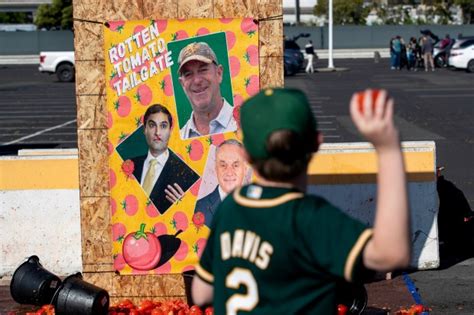 Critics throw barbs, fans toss tomatoes as Oakland A’s waterfront deal set to expire