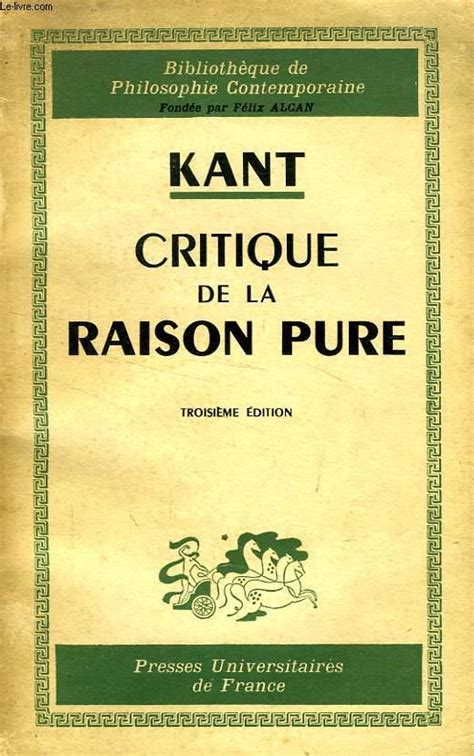 Critique De La Raison Pure - Immanuel Kant - Google Books