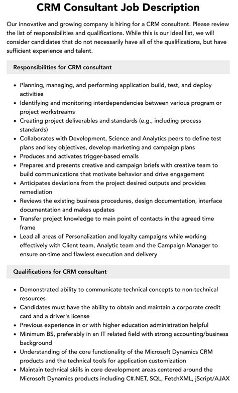 Crm consultant jobs.  Key duties include configuring and optimizing customer service operation...