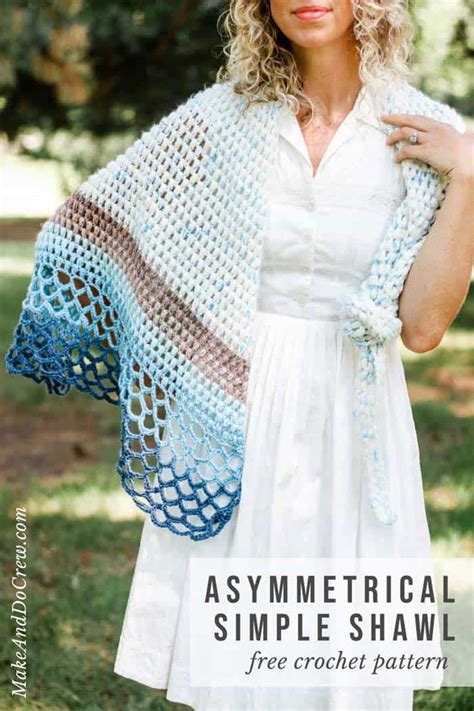 Crochet Asymmetrical Shaw