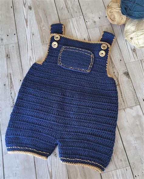 Crochet Baby Pattern Boy Overalls