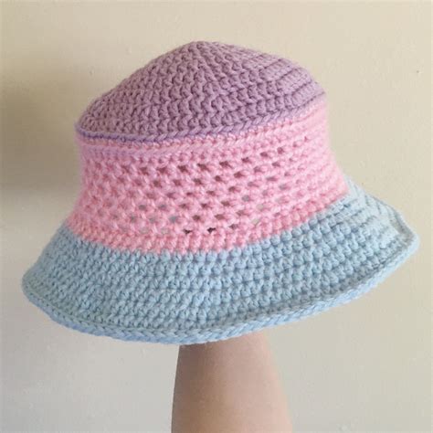 Crochet Bucket Hat Blue