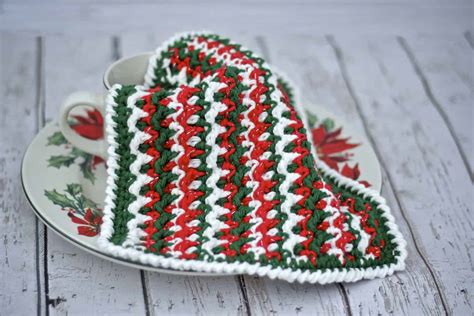 Crochet Christmas Dishcloth Pattern