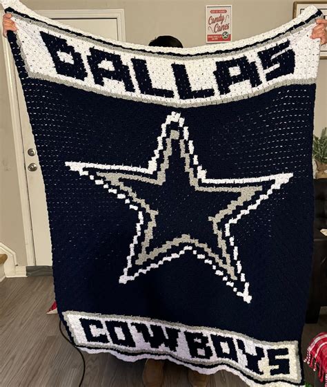Crochet Dallas cowboys star afghan/blanket or any color Etsy
