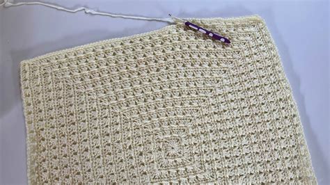 Crochet Diagonal Spike Stitch Square Blanket - YouTube